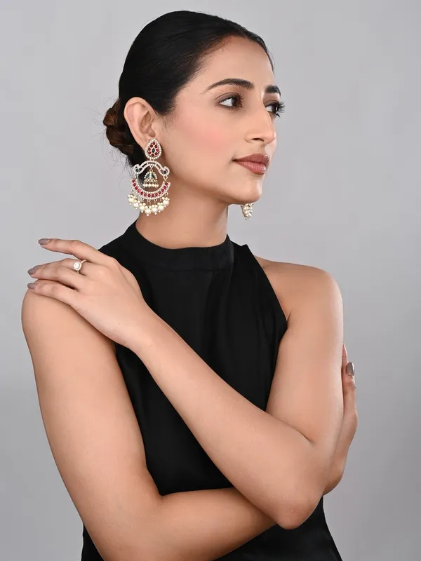 Gold_plated_Stone_&_beads_chandbali_Earring