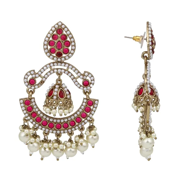Gold_plated_Stone_&_beads_chandbali_Earring
