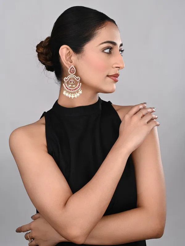 Gold_plated_Stone_&_beads_chandbali_Earring