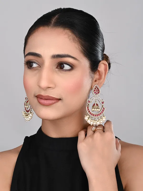 Gold_plated_Stone_&_beads_chandbali_Earring