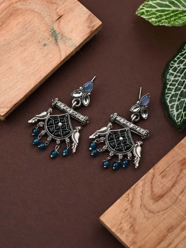 Silver_plated_bird_drop_earring