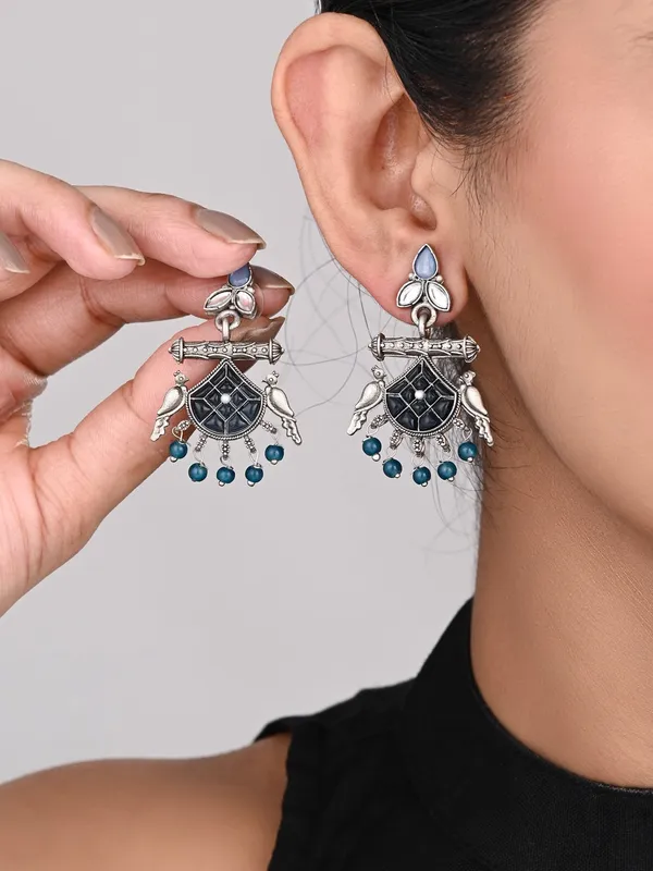 Silver_plated_bird_drop_earring