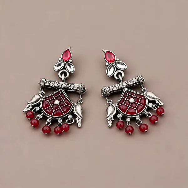 Silver_Plated_Bird_Drop_Earring_Pack_Of_2