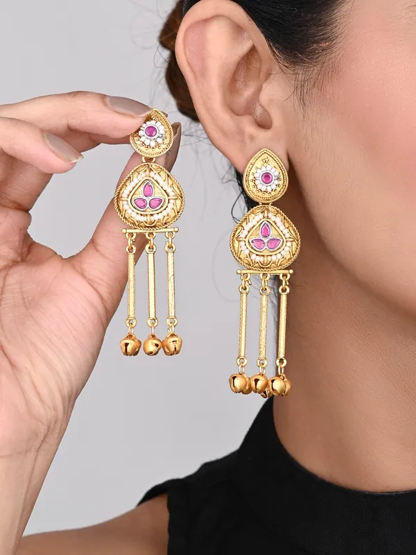Antique_Gold_Temple_Drop_Earrings
