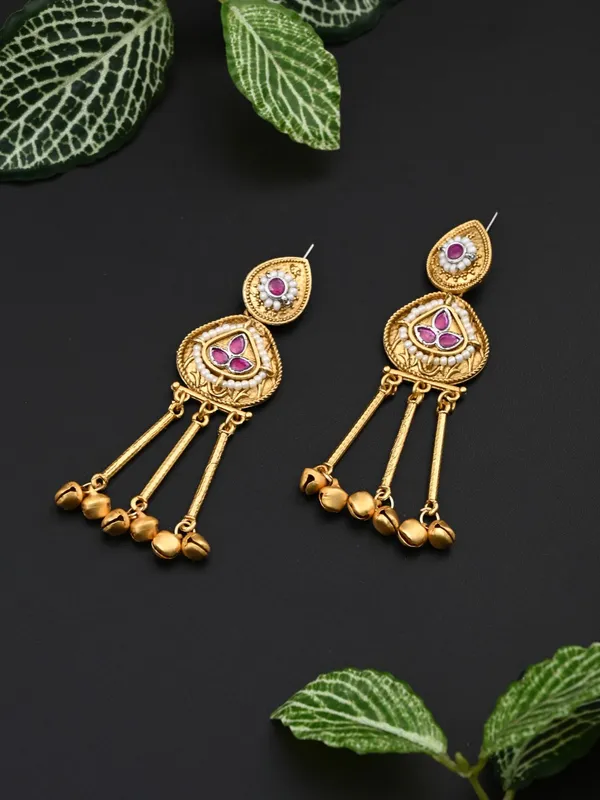 Antique_Gold_Temple_Drop_Earrings