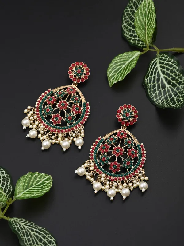 Gold-Plated_Floral_Motif_Earrings