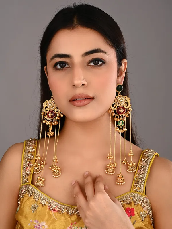 Emerald_&_Ruby_Chandbali_Chandelier_Earrings
