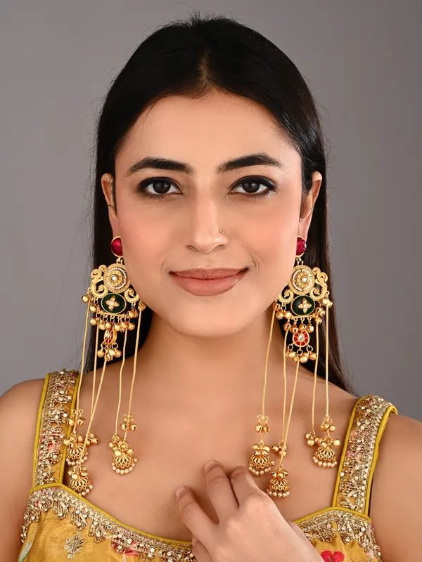 Emerald_&_Ruby_Chandbali_Chandelier_Earrings