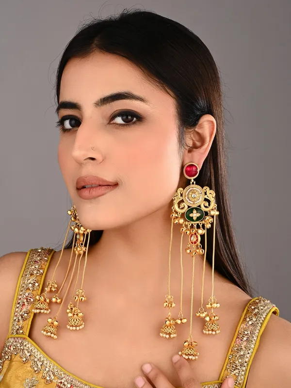 Emerald_&_Ruby_Chandbali_Chandelier_Earrings