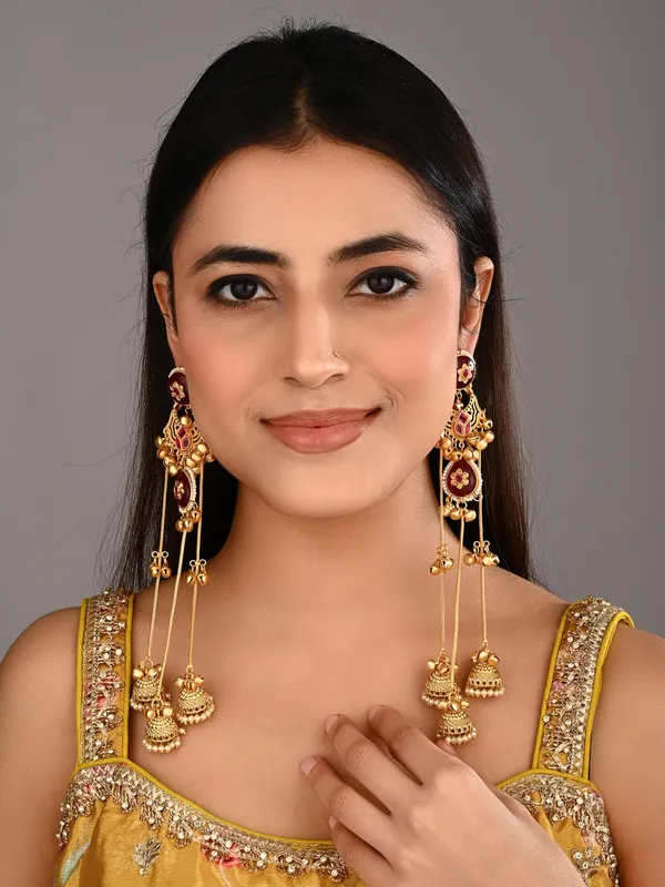 Red_Long_Kashmiri_Earring_with_Jhumka_Danglers