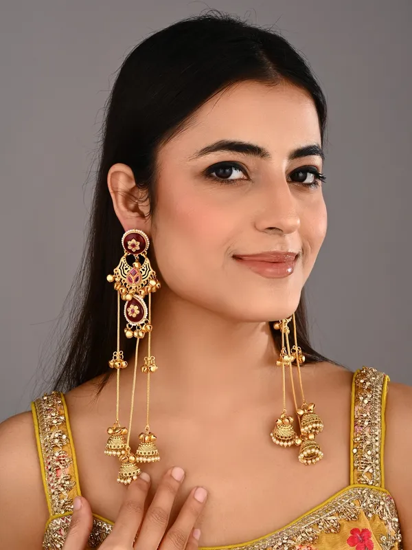 Red_Long_Kashmiri_Earring_with_Jhumka_Danglers