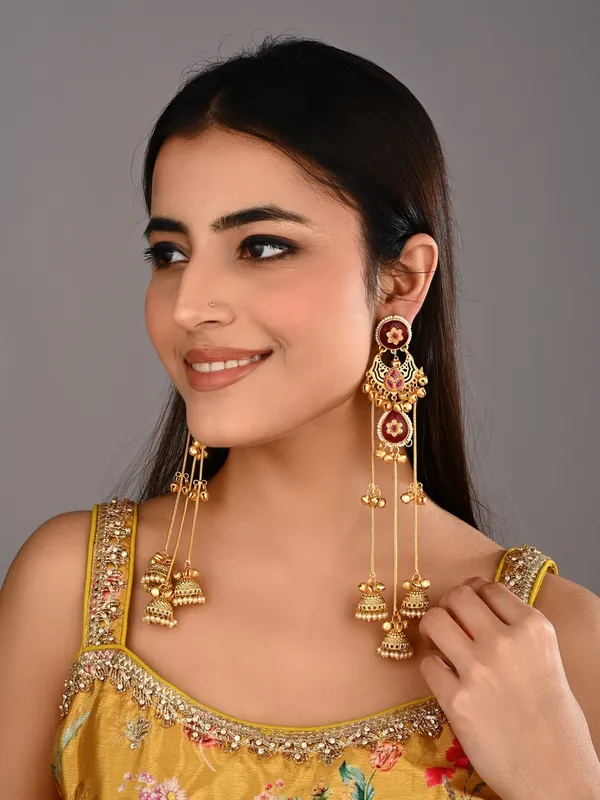Red_Long_Kashmiri_Earring_with_Jhumka_Danglers