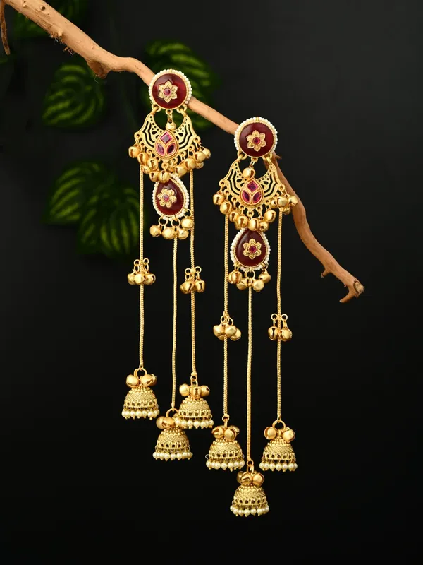 Red_Long_Kashmiri_Earring_with_Jhumka_Danglers