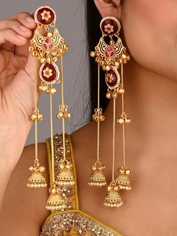 Red_Long_Kashmiri_Earring_with_Jhumka_Danglers