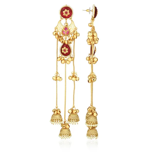 Red_Long_Kashmiri_Earring_With_Jhumka_Danglers