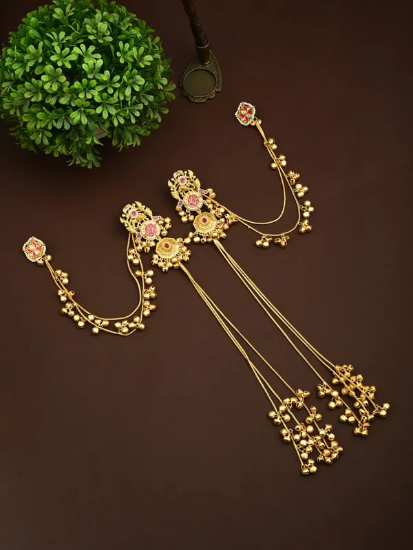Gold-Tone_Kundan_&_Stone_Kashmiri_Long_Chain_Earrings