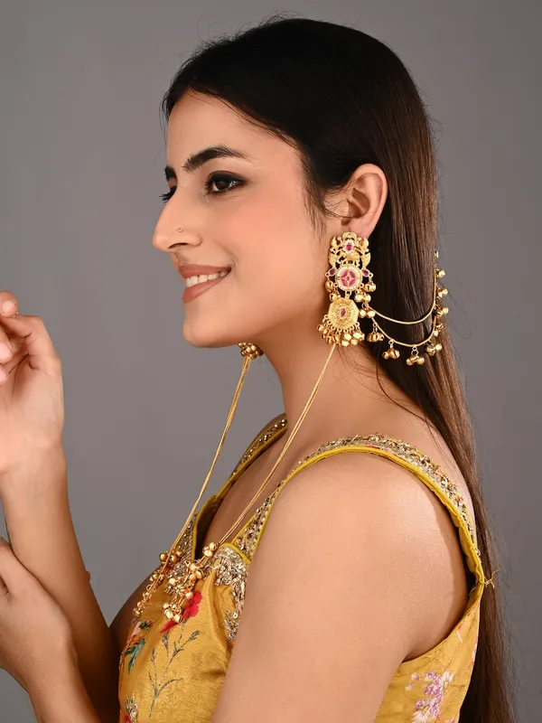 Gold-Tone_Kundan_&_Stone_Kashmiri_Long_Chain_Earrings