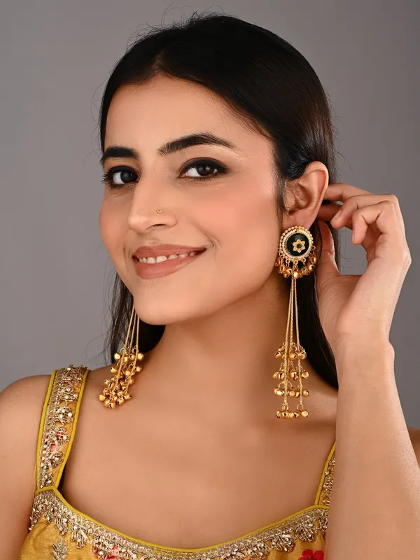 Gold_Plated_Stone_Long_Earring
