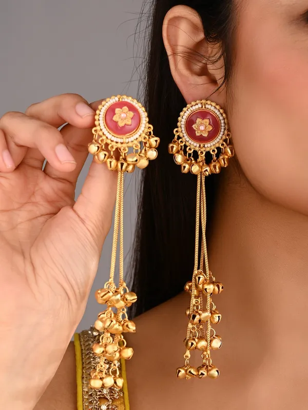 Gold_Plated_Stone_Long_Earring