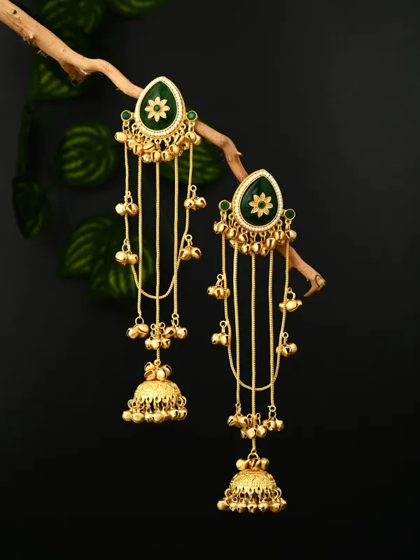 Gold_Plated_long_Jhumka_Drop_Earrings