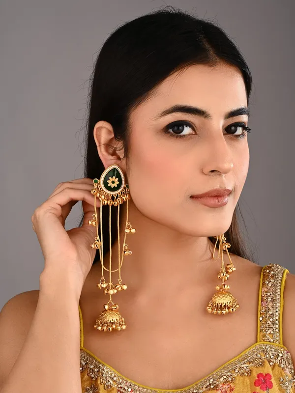 Gold_Plated_long_Jhumka_Drop_Earrings