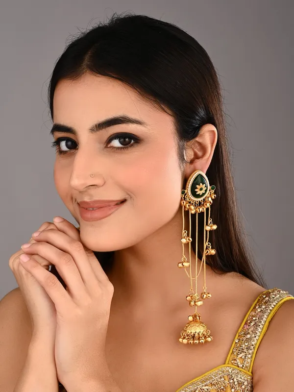 Gold_Plated_long_Jhumka_Drop_Earrings