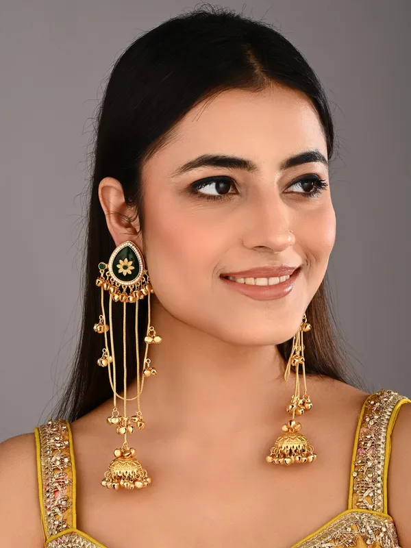 Gold_Plated_long_Jhumka_Drop_Earrings