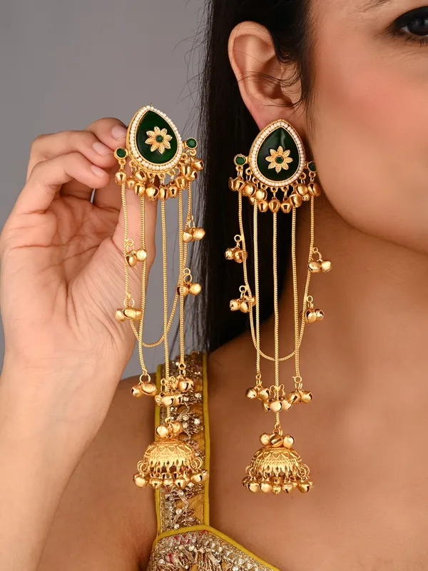 Gold_Plated_Long_Jhumka_Drop_Earrings