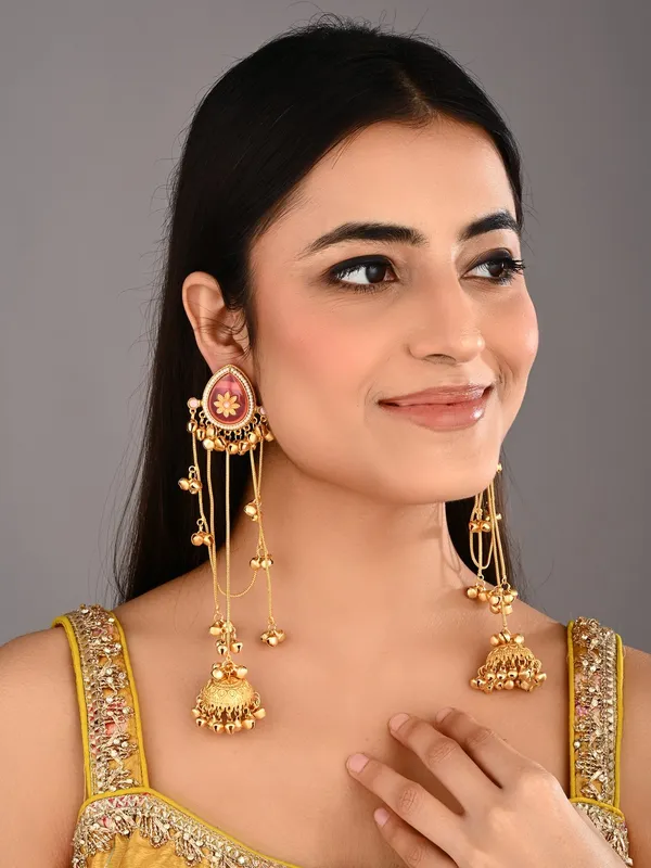 Gold_Plated_long_Jhumka_Drop_Earrings