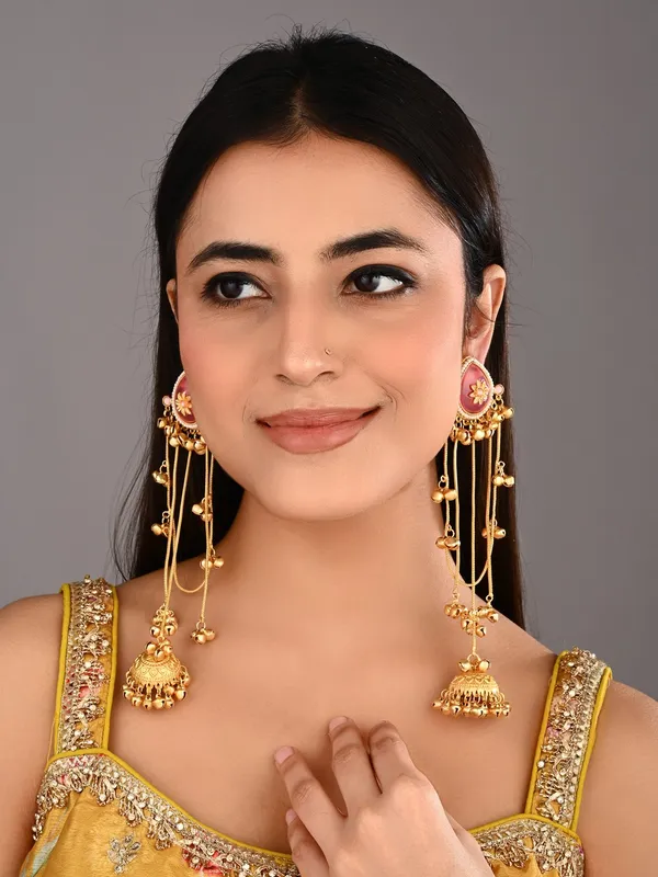 Gold_Plated_Long_Jhumka_Drop_Earrings