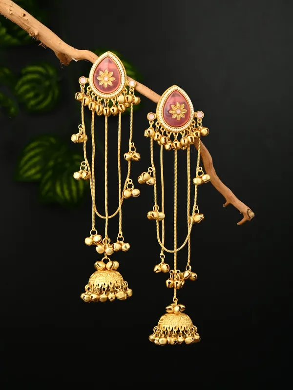 Gold_Plated_Long_Jhumka_Drop_Earrings