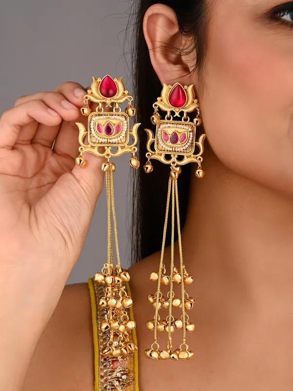 Lotus_Long_Drop_Earrings