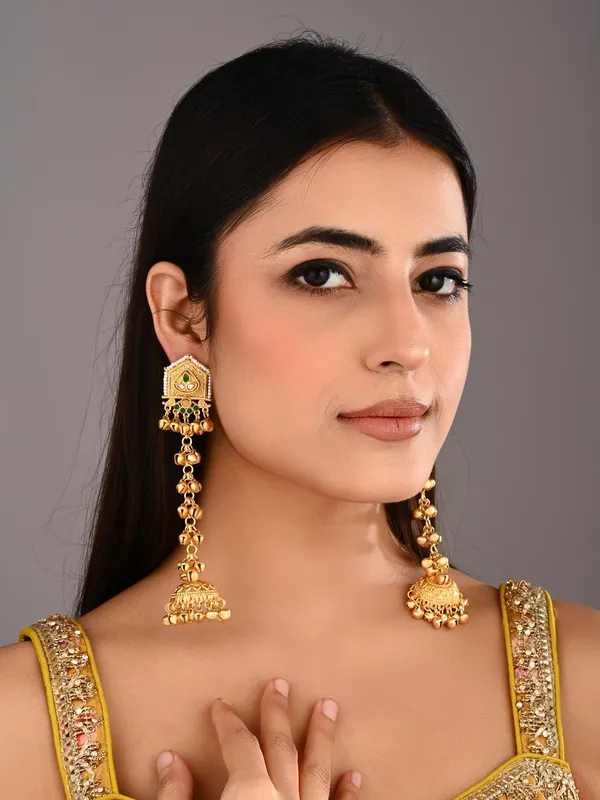 Geometric_long_drop_Jhumka_Earring