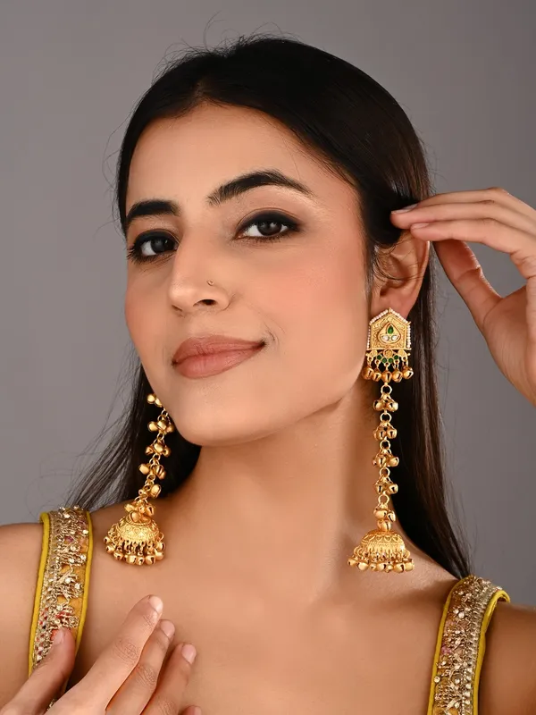 Geometric_long_drop_Jhumka_Earring