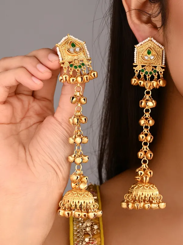 Geometric_long_drop_Jhumka_Earring
