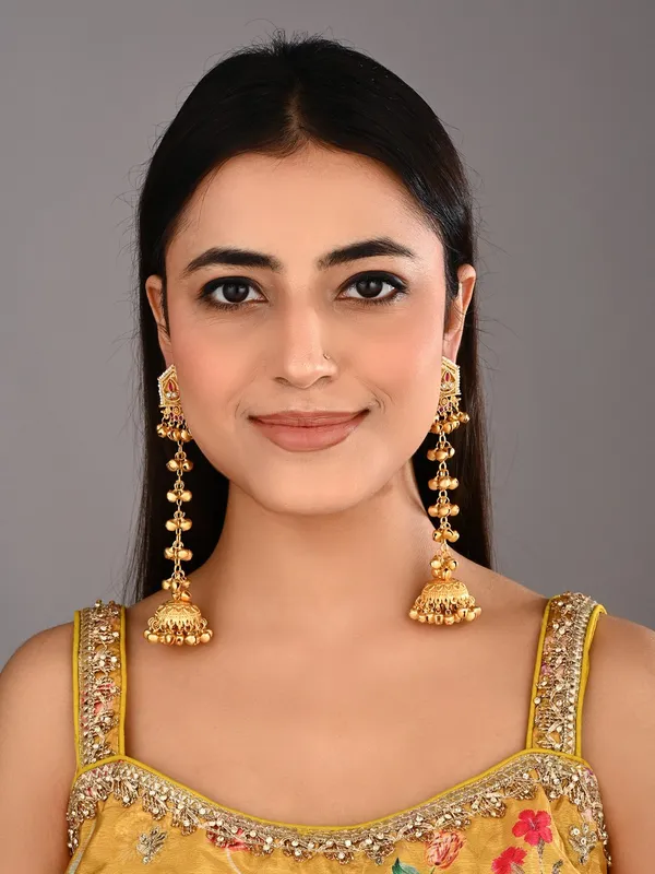 Geometric_long_drop_Jhumka_Earring