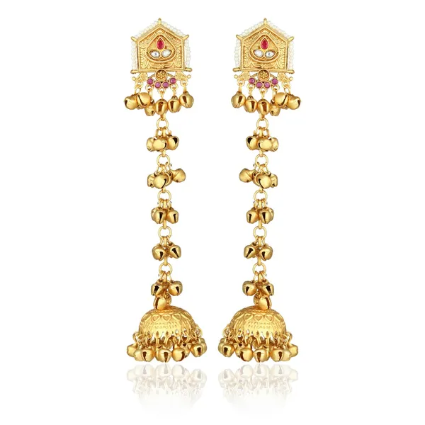 Geometric_long_drop_Jhumka_Earring