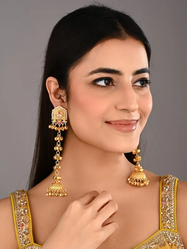 Geometric_long_drop_Jhumka_Earring