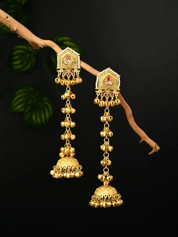 Geometric_long_drop_Jhumka_Earring