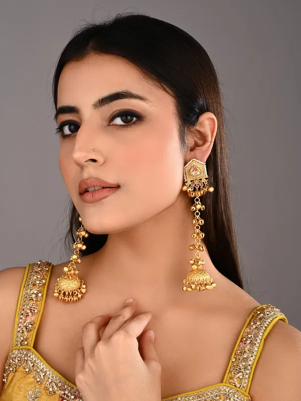 Geometric_Long_Drop_Jhumka_Earring