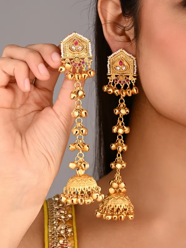 Geometric_Long_Drop_Jhumka_Earring