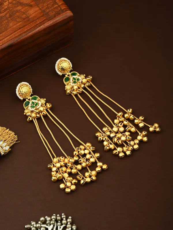 Kashmiri_Long_drop_Ghungroo_Earring