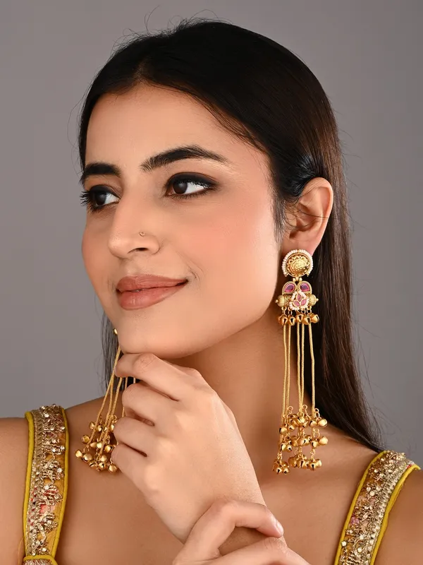 Kashmiri_Long_drop_Ghungroo_Earring