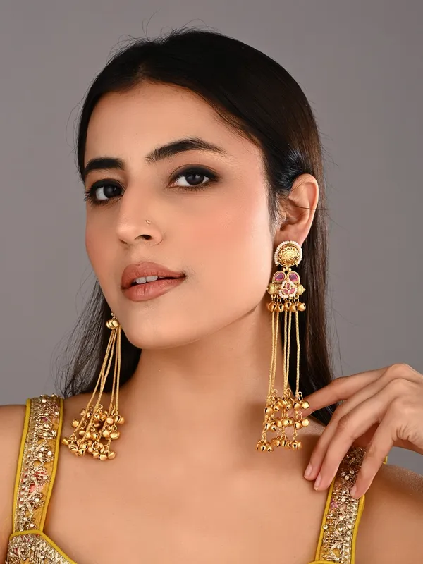 Kashmiri_Long_drop_Ghungroo_Earring