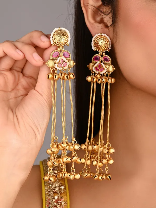 Kashmiri_Long_drop_Ghungroo_Earring