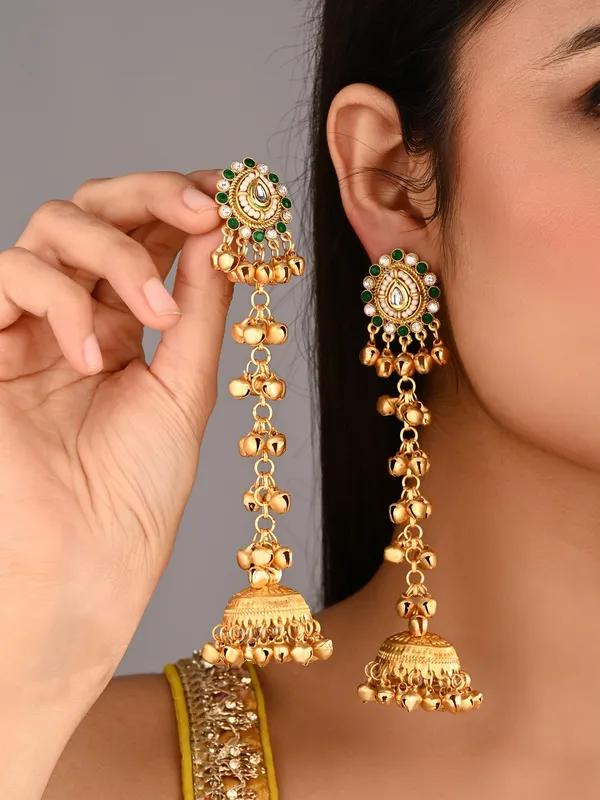 Long_drop_Ghungroo_Jhumka_Earring