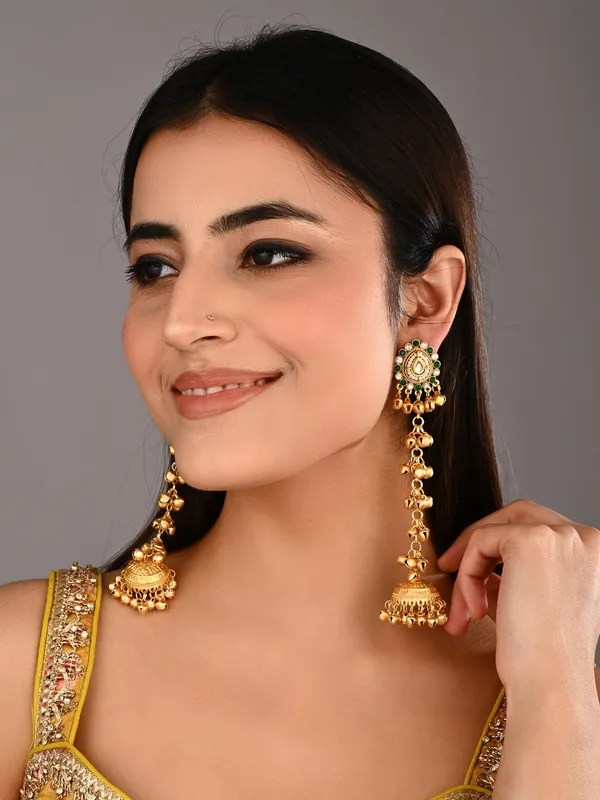 Long_drop_Ghungroo_Jhumka_Earring