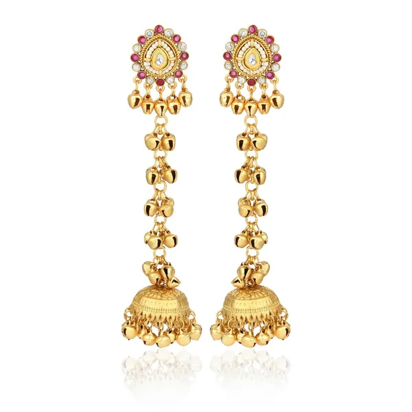 Long_drop_Ghungroo_Jhumka_Earring
