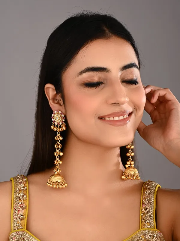 Long_drop_Ghungroo_Jhumka_Earring