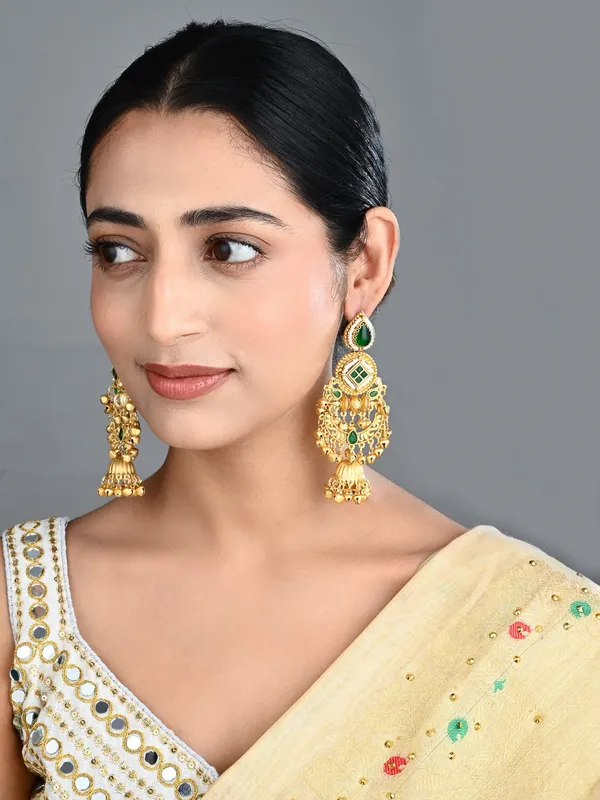 Kundan_Chandbali_Jhumka_Earrings_with_Ghungroo